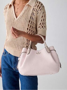 Kate Spade Small Satchel Snake Embossed Powdered Dumpling Bag BNWT